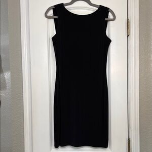 Elegant Black Open Back Sleeveless Dress